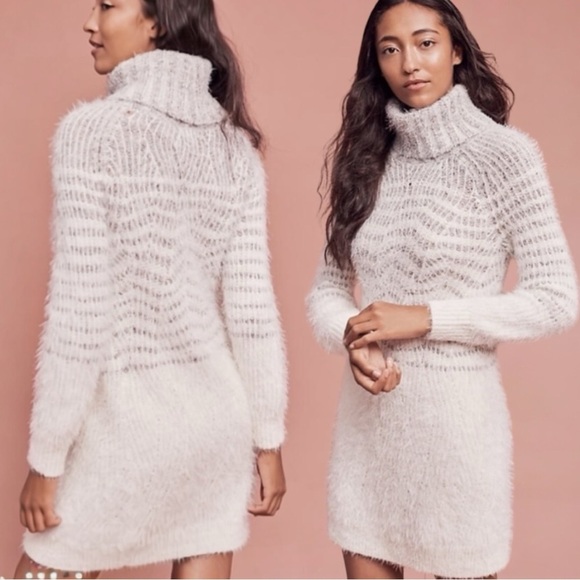 SLEEPING ON SNOW Anthropologie‎ Turtleneck Sweater Dress, Medium - Picture 1 of 12